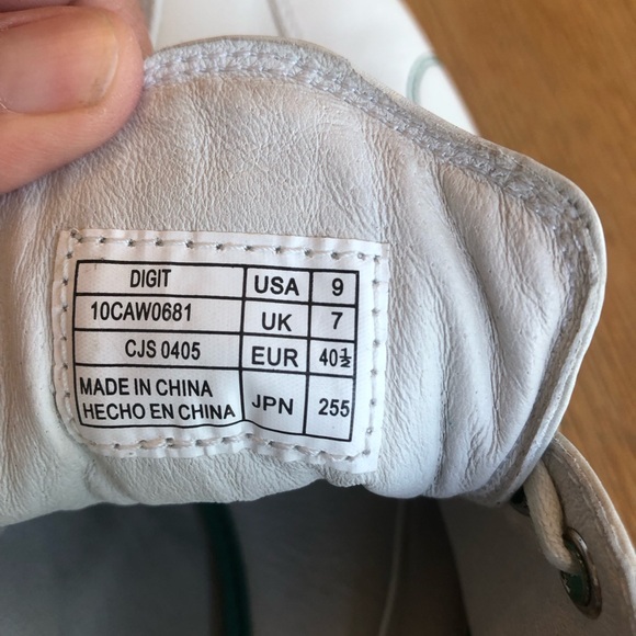 Lacoste men’s trainers size 9 cream and green leather - Picture 4 of 4